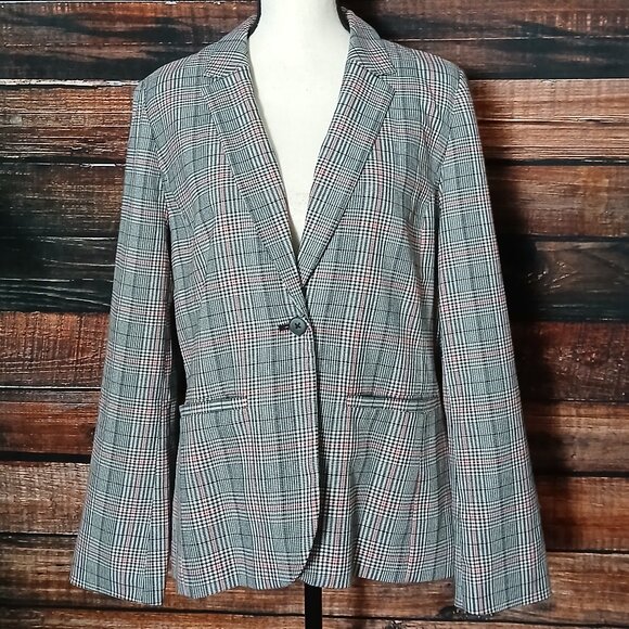 GAP Academy Blazer Jacket Size 12 Plaid - Picture 2 of 10